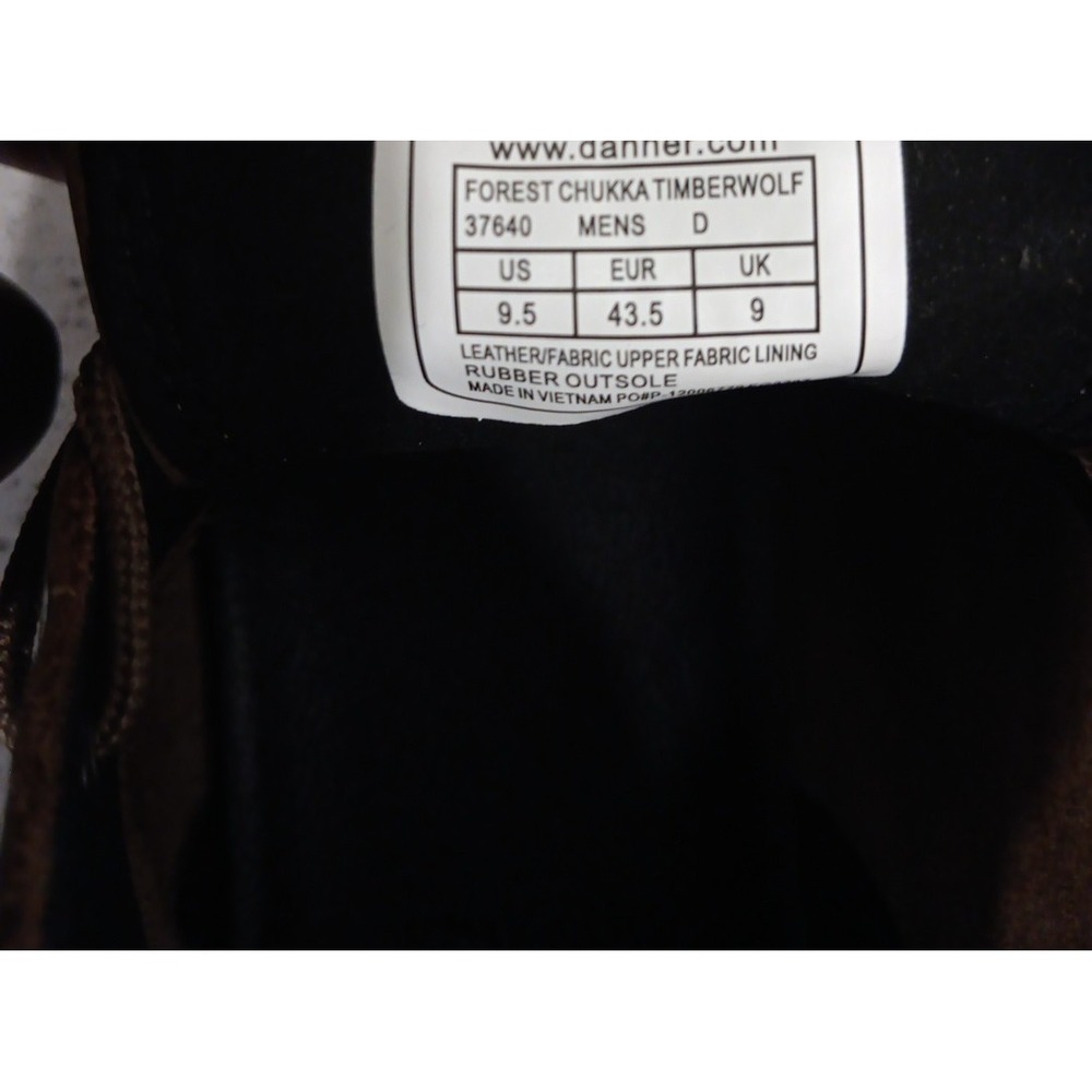 Danner Forest Chukka Bracken Leather Boots Men's 9.5 D Brown Rubber Sole Work - Picture 10 of 10